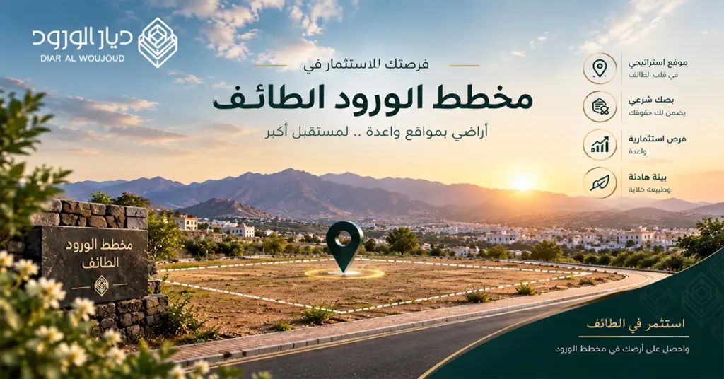 اراضي مخطط الورود الطائف