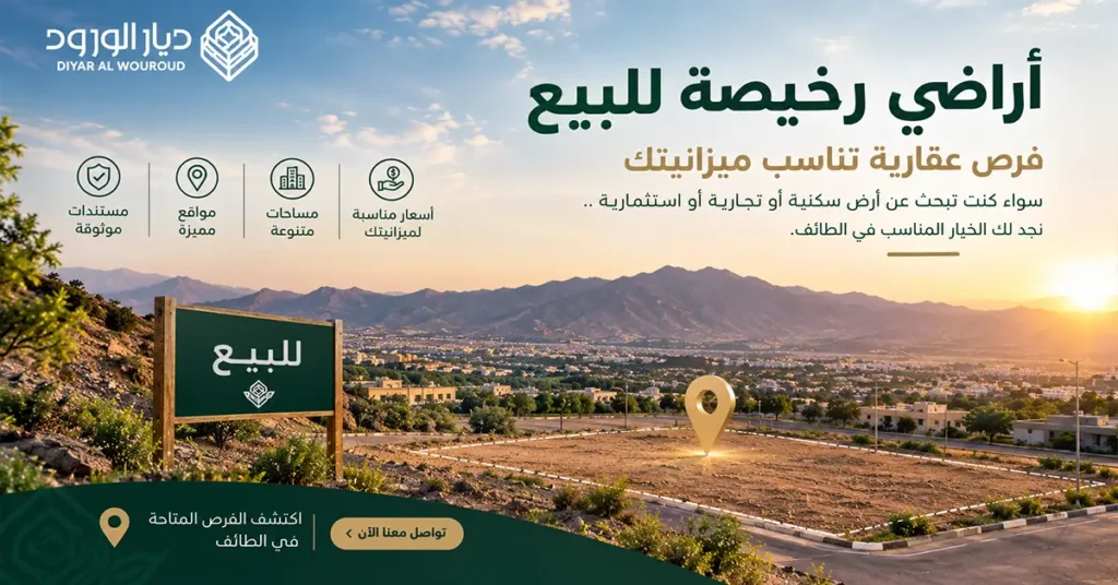 اراضي رخيصه في الطائف